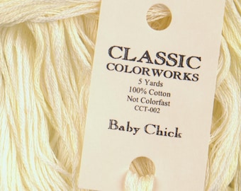 BABY CHICK Classic Colorworks 6-strand embroidery floss hand-dyed overdyed thread cross stitch at cottageneedle.com