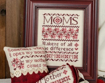 New! ERICA MICHAELS Moms counted cross stitch patterns at thecottageneedle.com