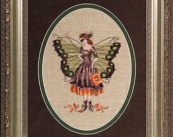 RARE! MIRABILIA Halloween Fairy #3 Fairy Holiday series counted cross stitch patterns at thecottageneedle.com