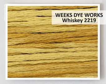 WHISKEY 2219 Weeks Dye Works WDW hand-dyed 6-strand embroidery floss cross stitch thread CONES available