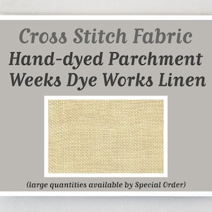PARCHMENT 32 46 ct. Linen hand-dyed counted cross stitch fabric Weeks Dye Works WDW
