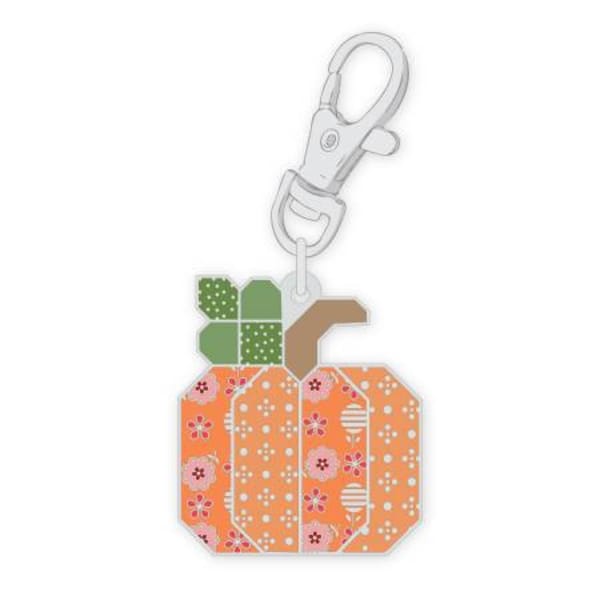 RILEY BLAKE Bee Dots Pumpkin Happy Charms Scissor Fob Zipper Pull at thecottageneedle.com Lori Holt