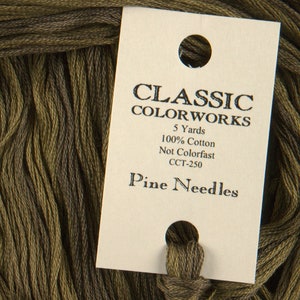 PINE NEEDLES hand-dyed embroidery floss from Classic Colorworks at cottageneedle.com