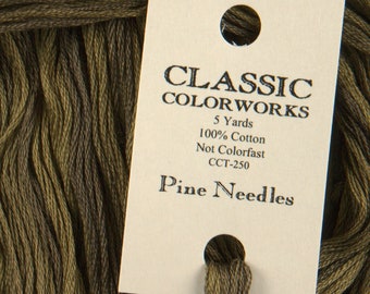 PINE NEEDLES hand-dyed embroidery floss from Classic Colorworks at thecottageneedle.com