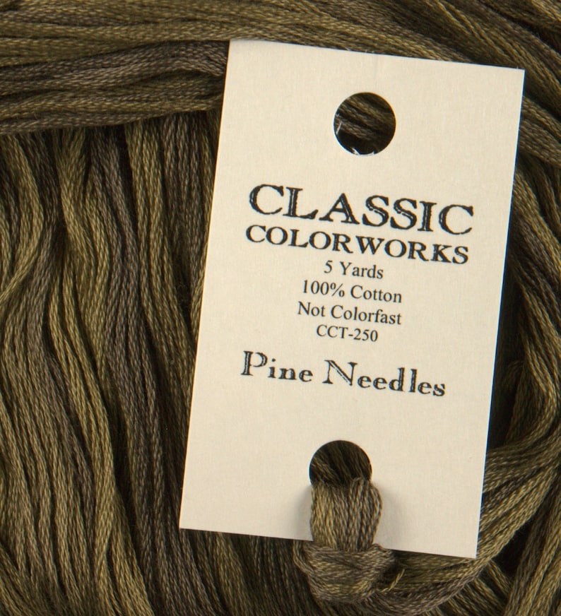 PINE NEEDLES hand-dyed embroidery floss from Classic Colorworks at thecottageneedle.com image 1