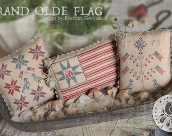 Ships in May! New! WITH THY NEEDLE Grand Olde Flag counted cross stitch patterns at thecottageneedle.com