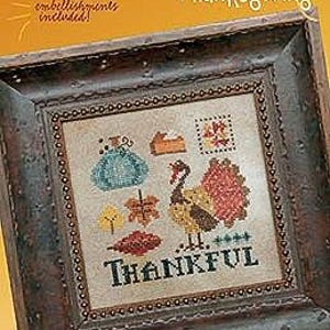 HEART IN HAND Thanksgiving Doodles series counted cross stitch patterns at cottageneedle.com