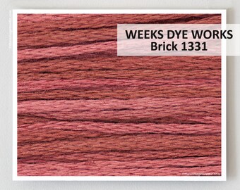 BRICK 1331 Weeks Dye Works WDW hand-dyed embroidery floss cross stitch thread at thecottageneedle.com