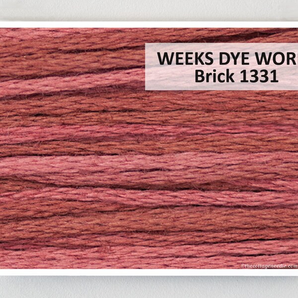 BRICK 1331 Weeks Dye Works WDW hand-dyed embroidery floss cross stitch thread at thecottageneedle.com