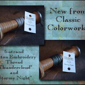 STORMY NIGHT Classic Colorworks hand-dyed embroidery floss cross stitch floss at thecottageneedle.com image 3