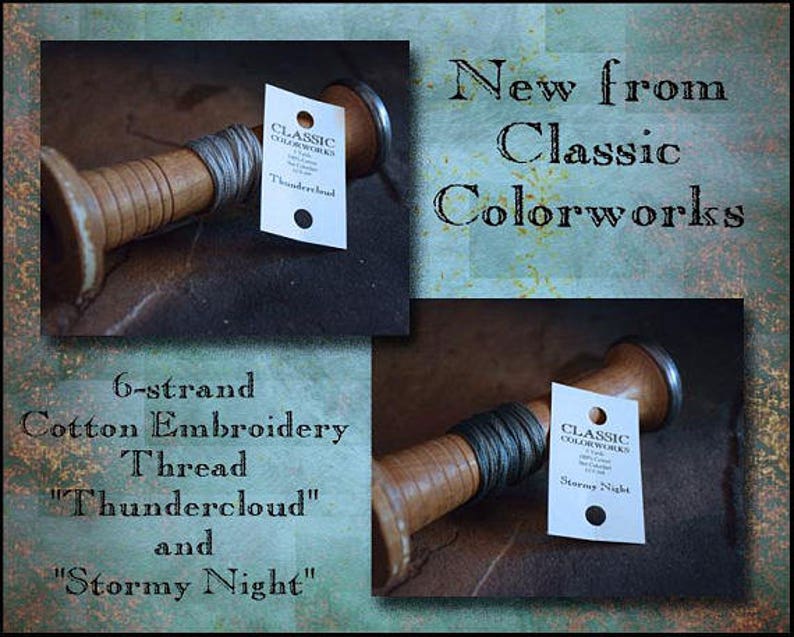 STORMY NIGHT Classic Colorworks hand-dyed embroidery floss cross stitch floss at thecottageneedle.com image 3