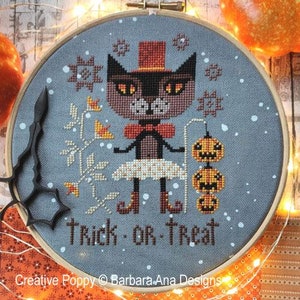 BARBARA ANA Trick or Treat counted cross stitch patterns at cottageneedle.com