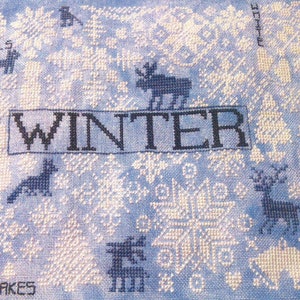 PDF DOWNLOaD Quaker Seasons Winter digital cross stitch patterns by Stitching Pretty Remembering Bygone Stitches e-pattern
