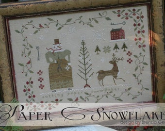 CON TU AGUJA Copos de nieve de papel patrones de punto de cruz contados en thecottageneedle.com