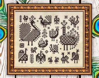 New! INK CIRCLES Fowl Mood S52 counted cross stitch patterns at thecottageneedle.com 2024 Nashville Market