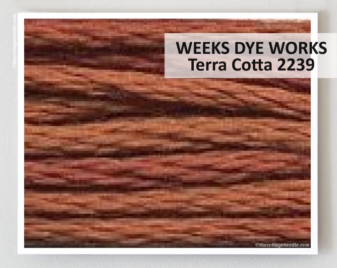 TERRA COTTA 2239 Weeks Dye Works WDW Handdyed Embroidery Floss Cross