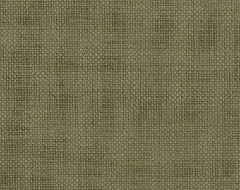 LAUREL 32 ct. Linen counted cross stitch fabric at thecottageneedle.com Medium Avocado Green