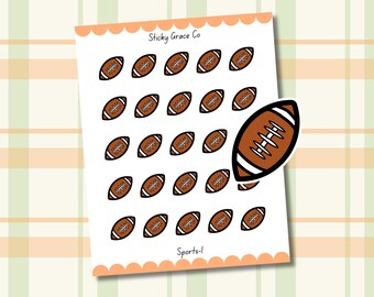 Hand-Drawn Football Icon Planner Stickers