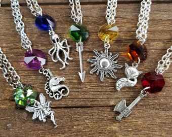 Magic Necklace Treasure Gram! Custom Magic Charm Necklace for Fantasy Gamers & DnD Lovers- Comes with Scroll of Identification