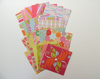 6x6 paper variety pack, bold colored stripes and floral print scrapbook paper, geometric print, cardmaking paper set