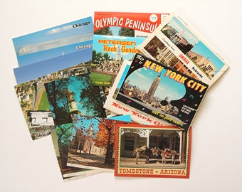 1990s US Cities postcards, New York Chicago vintage postcards, Oregon Washington vintage postcards