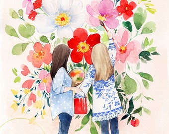 Best Friends Art - Sisters Art