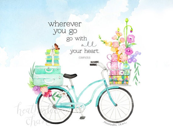 Etsy bike art sale