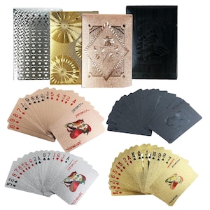 防水ブラックダイヤモンドポーカーカード：PVCプラスチック、傷に強い