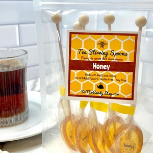 HONEY Tea Stirring Spoons- Made with Real Local Honey