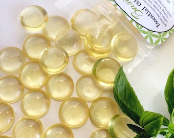 Albahaca, caramelo duro con aceite esencial, bolsa de 5 oz