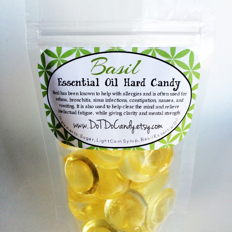 BASIL Essential Oil Hard Candy 5oz bag Etsy