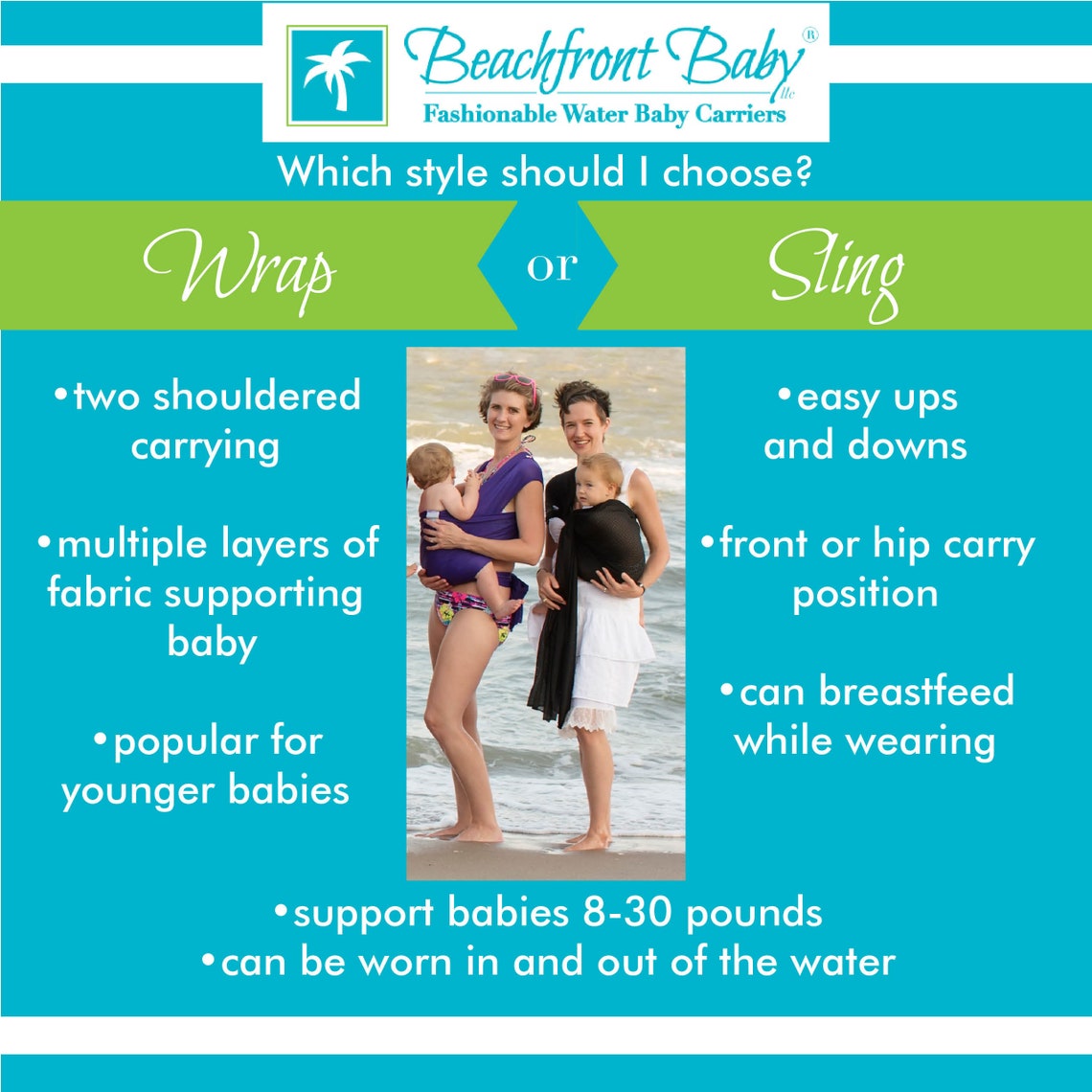 USA Made Beachfront Baby Wrap Carrier SAFE Water Babywearing Etsy