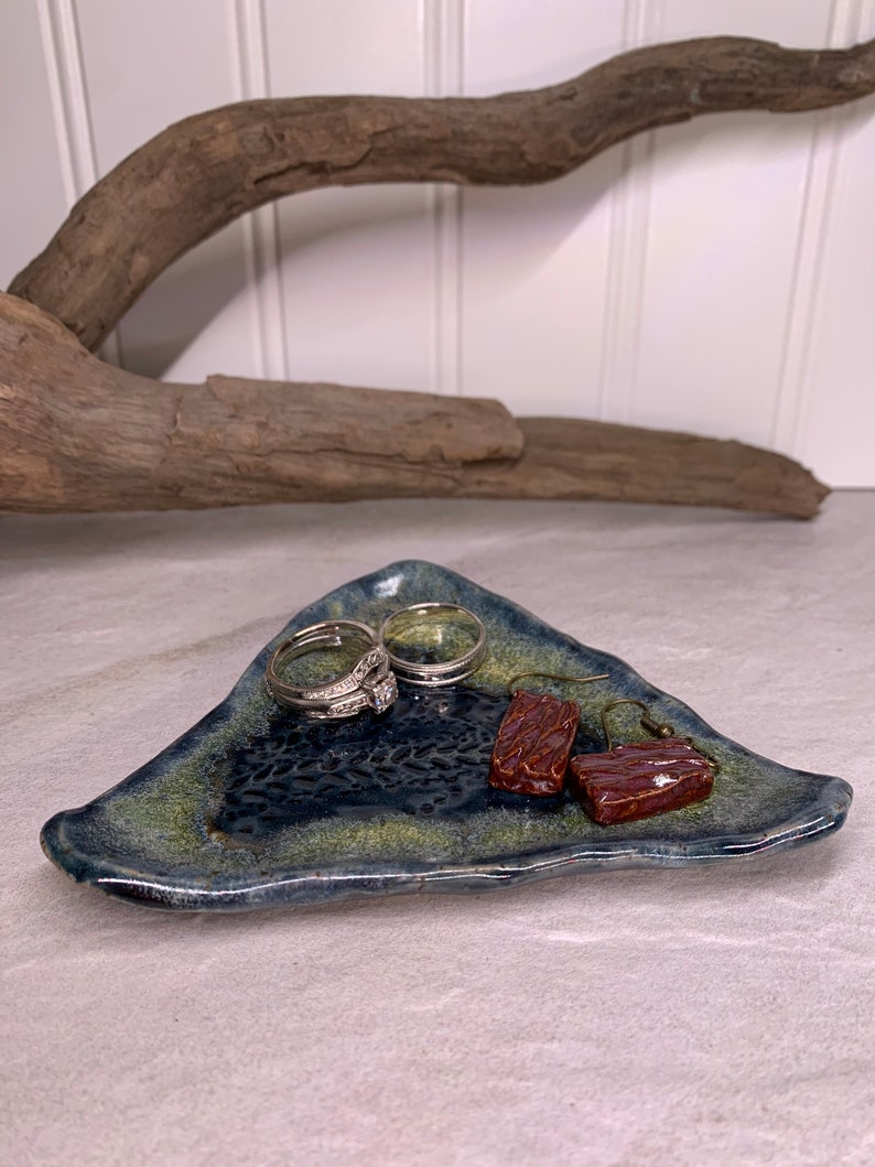 Blue and Yellow Geode Ring Dish