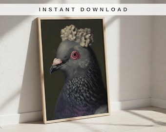 Retrato de pombo aristocrático – Arte de parede para imprimir