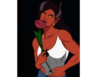 Dispatch Malevola Bachelorette Video Game  Illustration Satin Poster