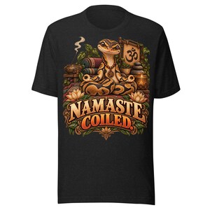 Funny Ball Python Yoga Shirt, Namaste Coiled Snake T-Shirt, Reptile Lover Gift, Yoga Instructor Tee, Snake Owner Gift