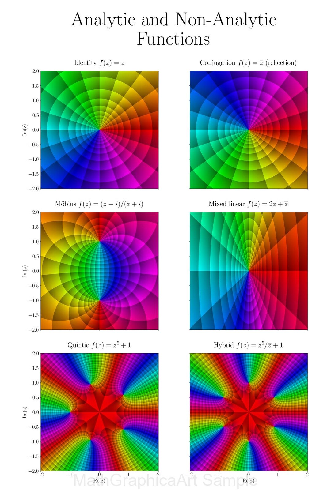 Complex Analysis Poster: Analytic & Non-analytic Functions (digital ...