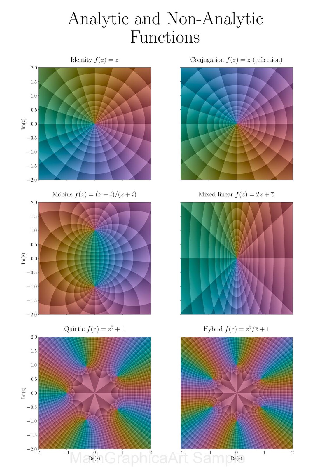 Complex Analysis Poster: Analytic & Non-analytic Functions (digital ...