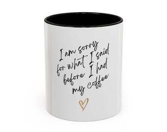 カラフルな陶器のコーヒーマグ：オフィスのユーモア、謝罪の贈り物