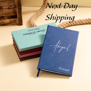 Personalized Notebook Custom Journal Engraved Leather Journal Personalized Employee Gift Journal with Name Office Gift Branded Product Gift