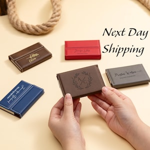 Leather Business Card Holder, Personalized Business Card Holder, Monogrammed Business Card Holder, Custom Business Card Case, Business Gift