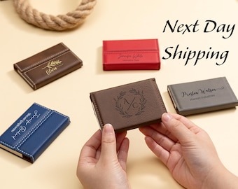 Leather Business Card Holder, Personalized Business Card Holder, Monogrammed Business Card Holder, Custom Business Card Case, Business Gift