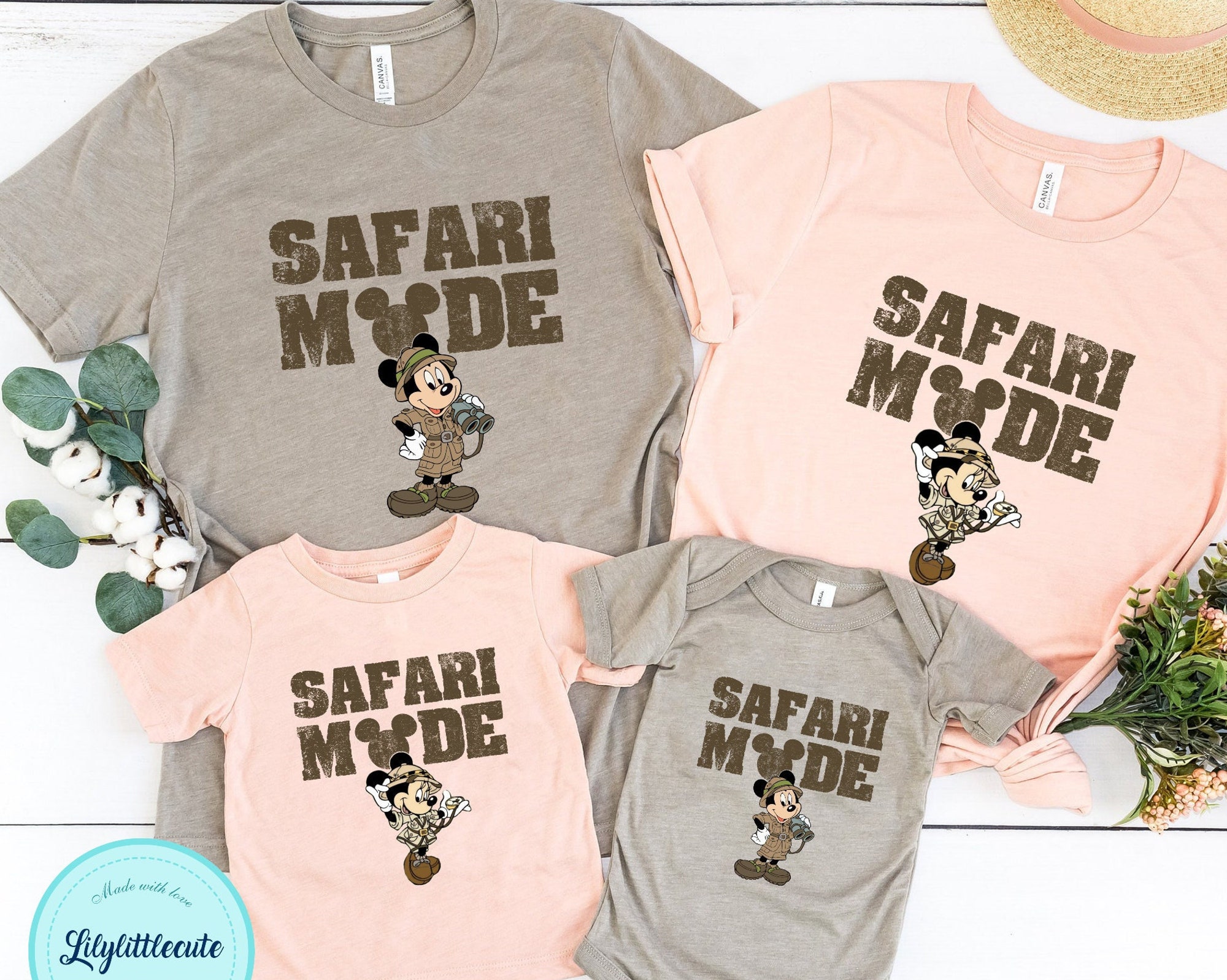 Discover Safari Mickey Und Minnie Animal Kingdom Urlaub Safari Mode T-shirt