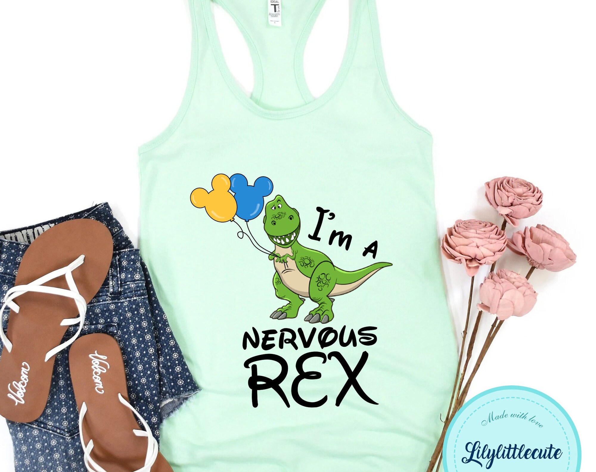 Discover I'm A Nervous Rex Shirt, T-Rex Toy Story Tanks, Toy Story Dinosaur, Disney Dinosaur Tank top, Toy Story Quotes, Disney Trip Shirt, XT-041304
