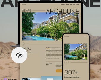 Archdune | Architecture, Real Estate, Interior Design Squarespace Website Template