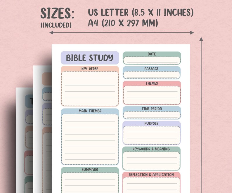 Mallar för bibelstudier: SOAP-metodens bibel | Predikanteckningar | Ämnesstudier | Daglig bön | Kapitelreflektion bild 4