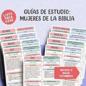 Guías de Estudio de Mujeres de la Biblia | Estudio Bíblico Cristiano Imprimible | Recursos Biblicos PDF