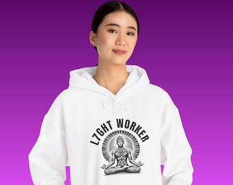 Bluza z kapturem unisex Lightworker, odzież duchowa, joga, medytacja