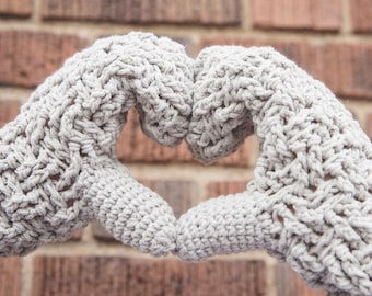 Crochet Pattern for Texture Weave Mittens or Fingerless Gloves | Any Size | Fingerless Mitts Crocheting Pattern | Crochet Mittens Pattern