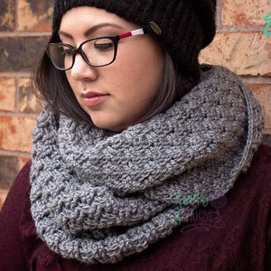 Crochet Pattern for Texture Weave Cowl | Any Size | Scarf or Cowl Crocheting Pattern | Crochet Cowl Pattern | Crochet Infinity Scarf Pattern